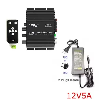 LEPY LP-838USB Bluetooth 5.0 Усилитель 2.1 3-канальный Super Bass Поддержка USB Воспроизведение музыки без потерь с дистанционным управлением Цифровой усилитель WITHOUT POWER SUPPLY