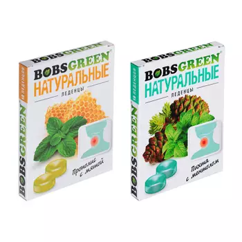 БАД Леденцы "BOBSGREEN" в ассортименте, 32г.