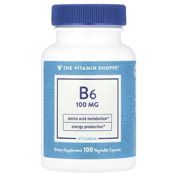 The Vitamin Shoppe, Витамин B6, 100 мг, 100 растительных капсул