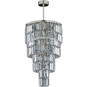 Потолочная люстра каскадная на штанге хрустальная Kutek Ellini ELL-ZW-10(BN)350/II