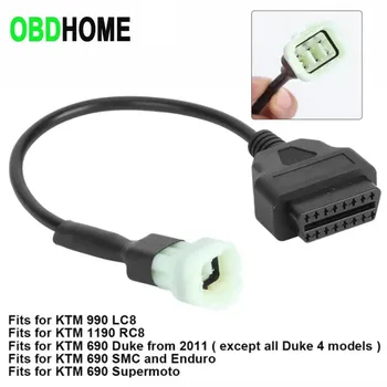 6-контактный 16-контактный кабель OBD2 для мотоцикла KTM 6PIN 990 LC8 /1190 RC8 /690 от 2011 / 690 SMC /Enduro / 690 Supermoto