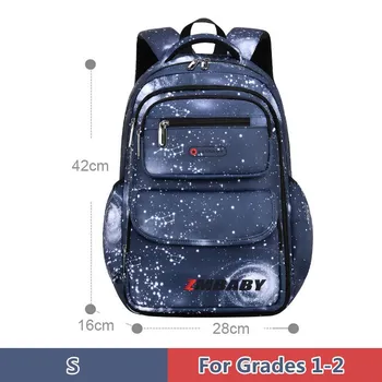 Новый школьный рюкзак Galaxy для начальной школы, мужской боковой холодильник, открытая детская сумка большой вместимости, рюкзак для школьников 1-3-6 лет S королевский синий
