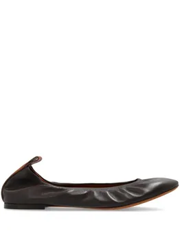 Lanvin кожаные балетки, коричневый