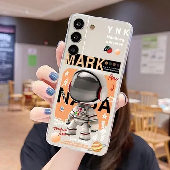 Clear Case For Samsung Galaxy S22 S20 FE S21 S10 S9 Plus Note 20 Ultra 10 Lite 9 Soft TPU Phone Shell Mechanical Astronaut Space Samsung S21 5G