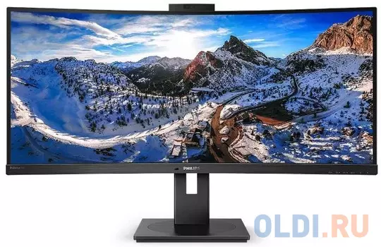 Монитор 34" Philips 346P1CRH/00 черный VA 3440x1440 500 cd/m^2 4 ms HDMI DisplayPort Аудио LAN USB USB Type-C