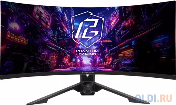 Монитор 34 ASRock Phantom Gaming PG34QRT3A Black (VA, 3440x1440, 2xHDMI+2xDP, 1 ms, 178°/178°, 500 cd/m, 3000:1, 180Hz, HDR400, MM, Curved 1