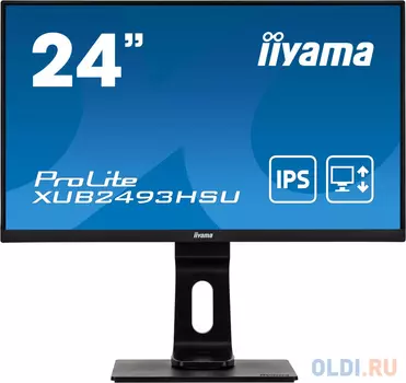 Монитор Iiyama 23.8" ProLite XUB2493HSU-B1 черный IPS LED 16:9 HDMI M/M матовая HAS Pivot 250cd 178гр/178гр 1920x1080 D-Sub DisplayPort FHD 4.8кг