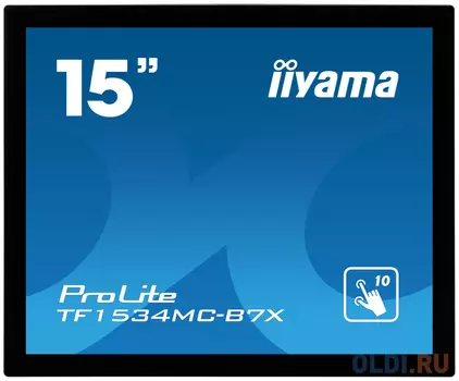 Монитор LCD 15' 1024x768 TN TOUCH, 250cd/m2 H170°/V160° VGA, DVI, HDMI Speakers,Black