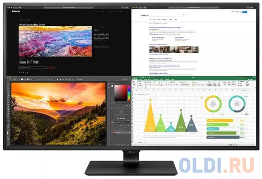 Монитор 43" LG UltraFine 43UN700-B черный IPS 3840x2160 400 cd/m^2 8 ms HDMI DisplayPort USB Аудио USB Type-C 43UN700-B.ARUZ