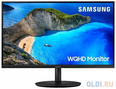 Монитор Samsung 27" LF27T700QQIXCI черный PLS LED 16:9 HDMI матовая HAS Pivot 300cd 178гр/178гр 2560x1440 DisplayPort WQHD 5.7кг