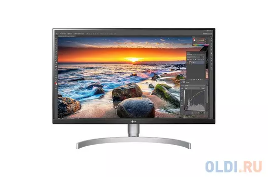 Монитор 27" LG 27UL850-W White IPS, 3840x2160, 5ms, 350 cd/m2, 1000:1 (Mega DCR), DP, HDMI*2, USB-C, Headph.out,HAS, Pivot, vesa