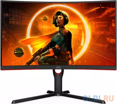МОНИТОР 27" AOC C27G3U Black-Red (VA, изогнутый, 1920x1080, 165Hz, 1 ms, 178°/178°, 250 cd/m, 80M:1, +2xHDMI 1.4