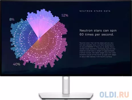 Монитор 27" DELL U2722DE черный серебристый IPS 2560x1440 350 cd/m^2 5 ms HDMI DisplayPort Аудио USB USB Type-C 2722-5014