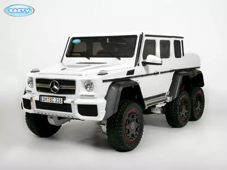 Электромобиль Barty Mercedes-Benz G63-AMG 4WD, шестиколесный, цвет - белый