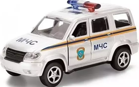 Инерционная металлическая машинка МЧС, 12,5 х 5,7 х 7 см.