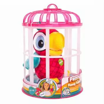 Интерактивная мягконабивная игрушка - Попугай Penny, розовый