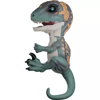 Интерактивный динозавр Fingerlings Фури, цвет - темно-зеленый с бежевым, 12 см.
