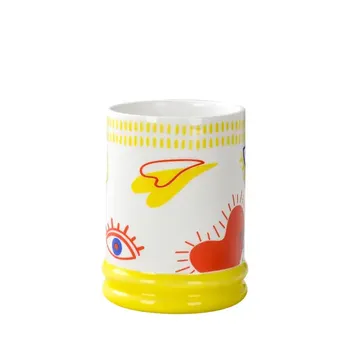 Стакан для зубных щёток Primanova Smile DR-81203 керамика цвет мультиколор
