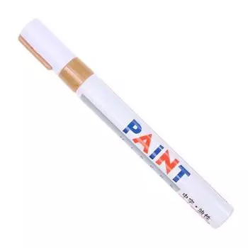 Маркер эмалевый Sipa Paint Marker, золотой, перманентный, для различных поверхностей, 4мм