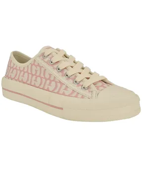Женские кроссовки Carey Jacquard Logo Low-Top на шнурках GUESS, розовый