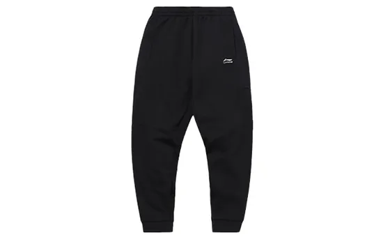 Спортивная модная коллекция трикотажные спортивные штаны мужские черные Lining, черный