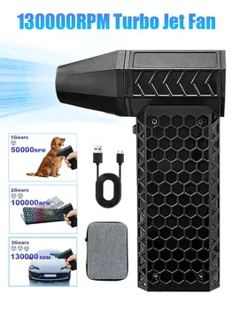 Новый 130000 Вентилятор RPM Violent, высокоскоростной, 52 м/с, бесщеточный двигатель, металлическая турбина с ЧПУ, мини-турбоструйный бесшумный вентилятор, дропшиппинг
