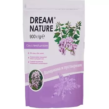 DREAM NATURE Ароматизированная соль с пеной для ванн "Валериана и пустырник" 900.0