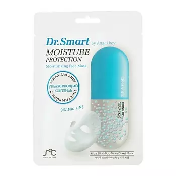 DR SMART Тканевая маска для лица увлажняющая с керамидами Moisture Protection Face Mask