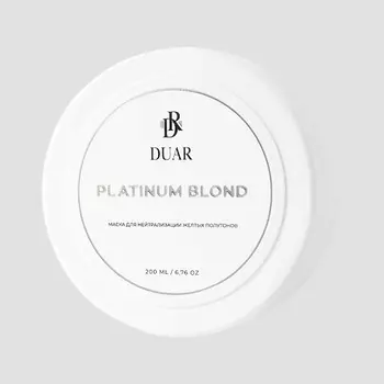 DUAR Маска для нейтрализации нежелательных желтых полутонов Platinum Blond 200.0