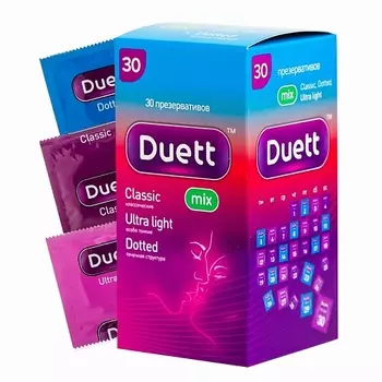 DUETT Презервативы Mix: Classic + Ultra light + Dotted 30.0