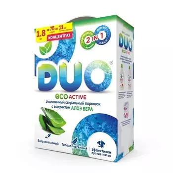 DUO Стиральный порошок ЕСО Active для цветного и белого белья 1800.0