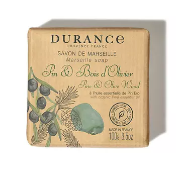 DURANCE Марсельское мыло кусковое Сосна и дерево оливы Pine & Olive wood 100.0