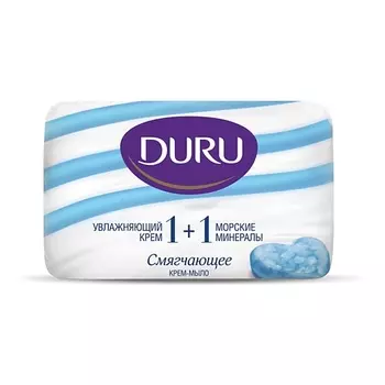 DURU Туалетное крем-мыло 1+1 Увлажняющий крем & Морские минералы 80.0