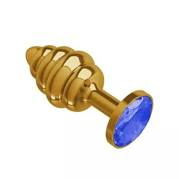 DЖАГА DЖАГА Анальная втулка Gold Spiral с кристаллом