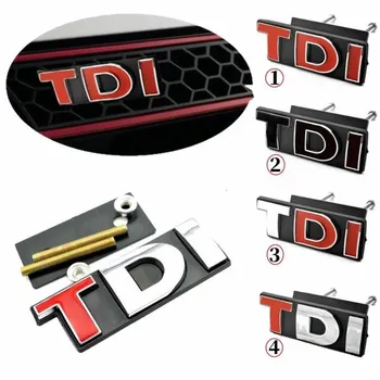 Эмблема TDI, значок на передней решетке автомобиля для Polo 4 6 MK4 MK5 MK6 Rabbit Touran Magotan 2
