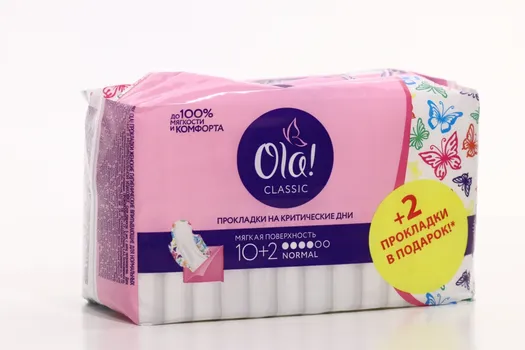 Прокладки Ола д/нормал выделений, 10 шт, +2 в подарок