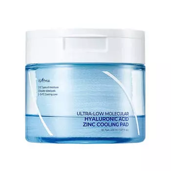 Увлажняющие пэды с охлаждающим эффектом IsNtree Ultra-Low Molecular Hyaluronic Acid Zinc Cooling Pad