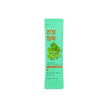 Пузырьковая маска для лица с полынью Holika Holika Pure Essence Mugwort Bubble Cleansing Pack