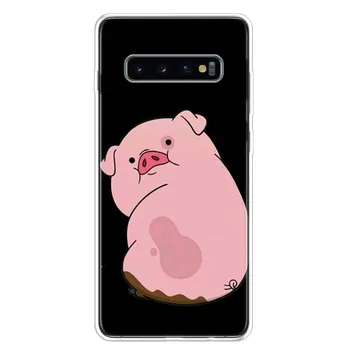 Чехол для телефона с милым розовым поросенком и рисунком для Samsung Galaxy S10 Plus S20 FE S21 S22 Ultra S10E S9 S8 + S7 Edge J4 Samsung S10