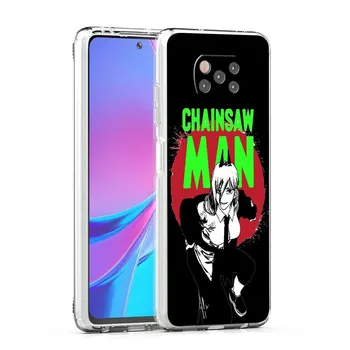 Чехол аниме Denji Chainsaw Man Makima для Xiaomi Poco X3 NFC F3 M3 X4 M4 Pro 5G Mi 11 Lite Ultra 11T 11X 12 12T Pro 11i Xiaomi Mi 11i