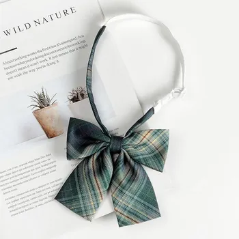 Мода JK Bowtie Женщины Студентка Воротник Галстук Хлопок Клетчатый Бантик Лолита Девушки Регулируемый Бабочка Аниме Косплей Галстук Gentle bow tie
