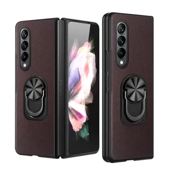 Роскошный удобный кожаный чехол-подставка для Samsung Galaxy Z Fold4 5g Fold 4 Fold3 Fold2 Fold 2 3, противоскользящие чехлы for Samsung Z Fold 2 красный
