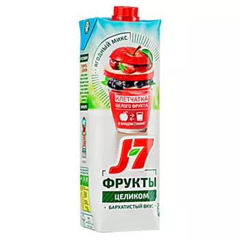 Напиток j7 0,97л фрукты целиком яблочно-ягодный микс тетра-пак