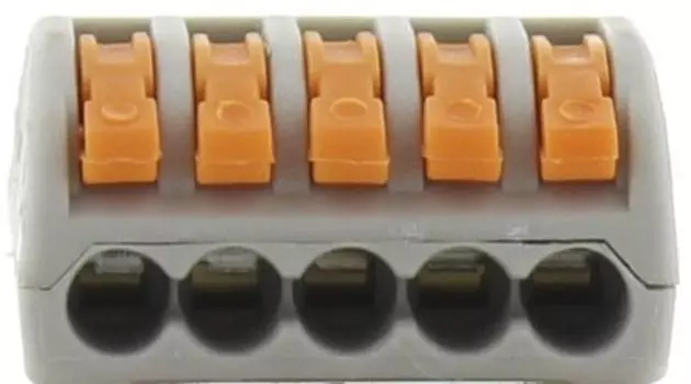 Клемма соединительная EKF plc-smk-415 СМК 222-415 с рычагом 5 отверстий 0,08-2,5(4,0) мм2