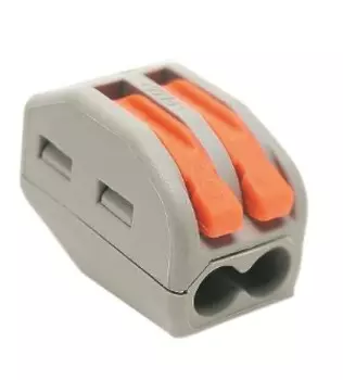 Клемма TOKOV ELECTRIC TKE-PCT-212/C100 строительно-монтажная PCT-212 с рычагом 2 отверстия