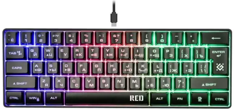 Клавиатура проводная Defender Red GK-116 45117 черная