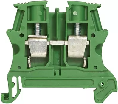 Клемма винтовая Legrand 037178 Viking 3 - заземляющая, однополюсная, пластиковое основание, шаг 8 мм, зеленый