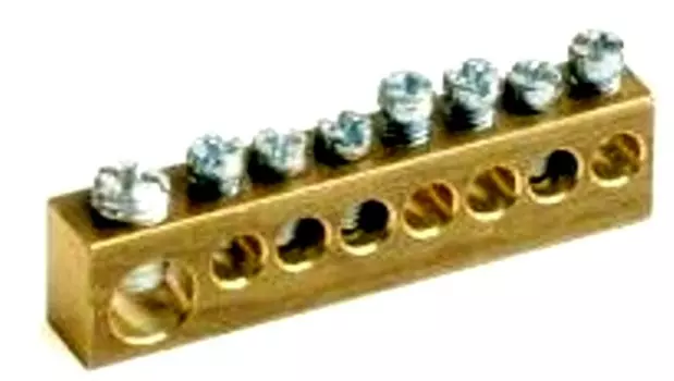 Клеммная колодка DKC 87408 8 мод. (отв.1х5.4мм+7х4.5мм), "RAM base"