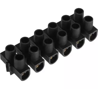 Клеммная колодка Rexant 07-5010-2-7 винтовая KВ-10 (4-10 мм2), ток 10 A, полипропилен черный