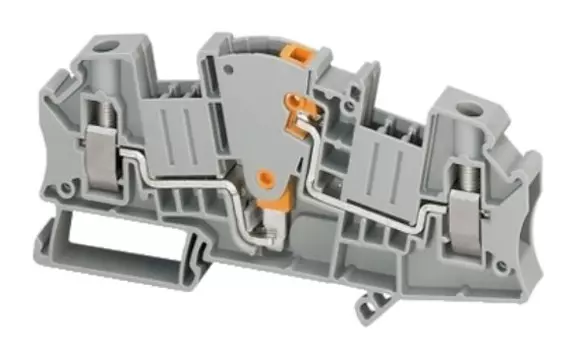 Клеммник Schneider Electric NSYTRV62TTD винтовой, измерительный разъед., 2 точки, 6мм,серый